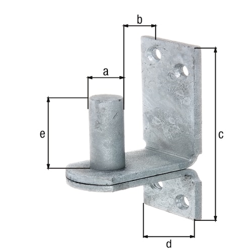 Alberts® Kloben ⌀16 mm auf Platte 113x40 mm feuervz.