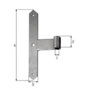 Vorschaubild Alberts® Tor-Mittelband spitz 300x40 mm ⌀16 mm feuervz.