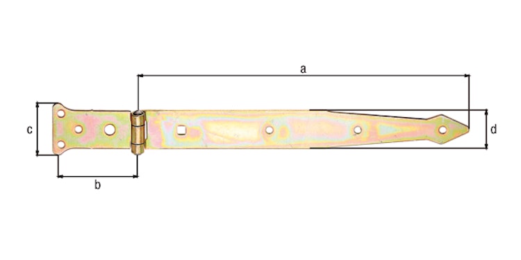 Alberts® Werfgehänge Scharnier 48x77 Band 302x35 mm gelbvz.