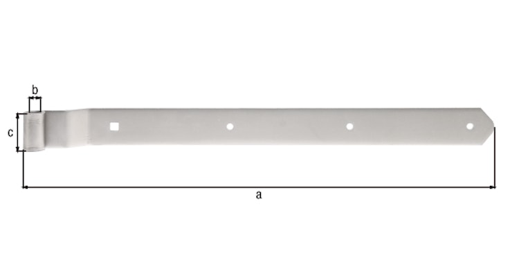 Alberts® Ladenband gekröpft 500x40 mm ⌀13 mm Edelstahl