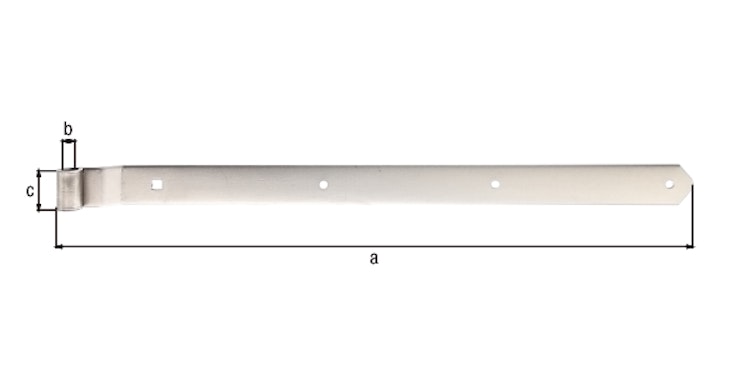Alberts® Ladenband gekröpft 704x45 mm ⌀16 mm Edelstahl