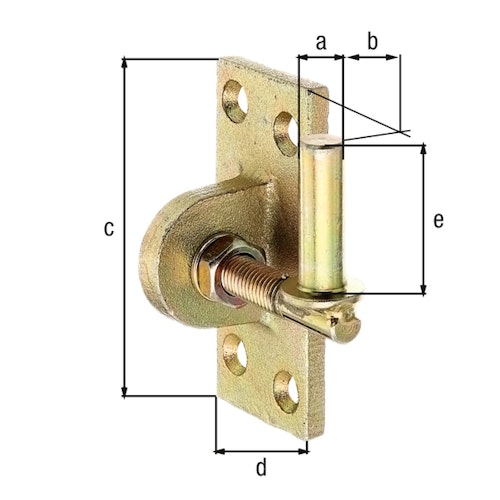 Alberts® Kloben z.Anschrauben verstellbar 45x105mm ⌀13mm feuervz.