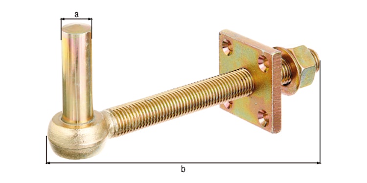Alberts® Kloben zum Durchschrauben ⌀16 mm ohne Stütze gelbvz.