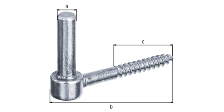 Alberts® Kloben ⌀13 mm z.Einschrauben Edelstahl L:155 mm Gew-L: 65 mm