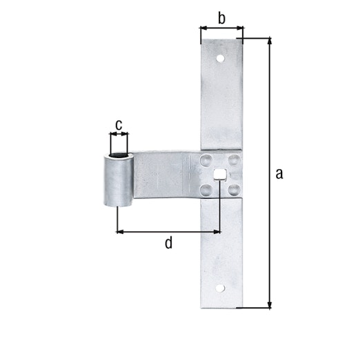 Alberts® Fensterladen-Mittelband gerade Edelstahl HxB 200x30 mm,Rolle ⌀13 mm 