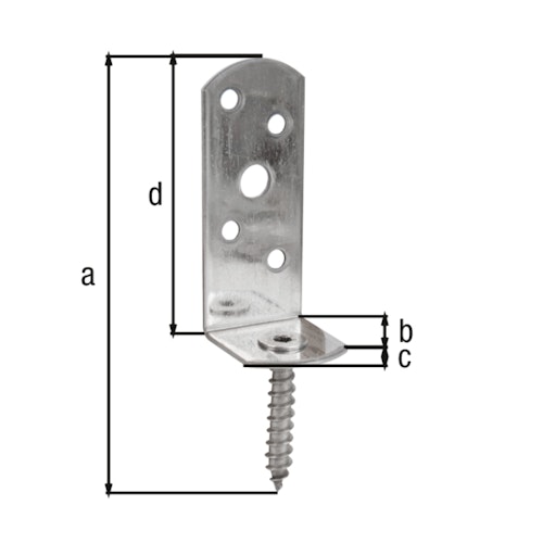Alberts® Flechtzaunhalter L-Form Edelstahl HxB 115x31,5 mm 