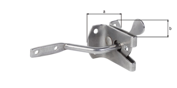 Alberts® Gartentorverschluss,VA Plattenlänge: 55 mm Plattenhöhe: 45 mm 
