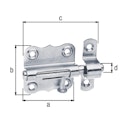 Vorschaubild Alberts® Grendelriegel Edelstahl 39 x 38 mm