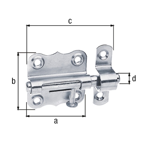 Alberts® Grendelriegel Edelstahl 39 x 38 mm