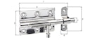 Alberts® Bolzenriegel Edelstahl 80x59 mm