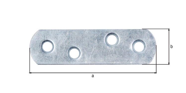 Alberts® Flachverbinder mit abgerundeten Enden 16x57 mm