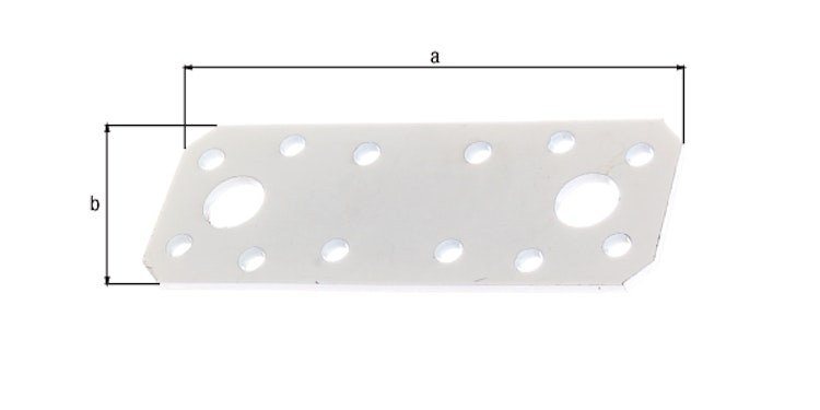 Alberts® Flachverbinder weiß kunststoffbeschichtet  96x35 mm
