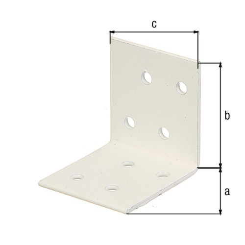 Alberts® Winkelverbinder weiß kunststoffbeschichtet  40x40x40 mm