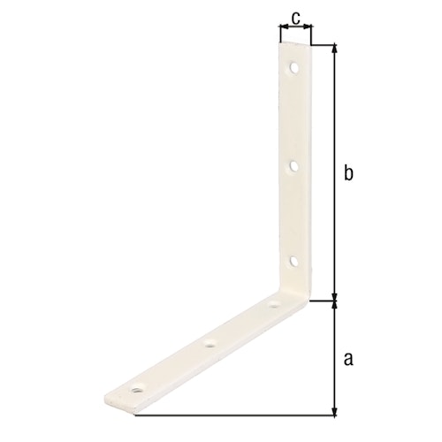 Alberts® Balkenwinkel weiß beschichtet 160x160x20 mm