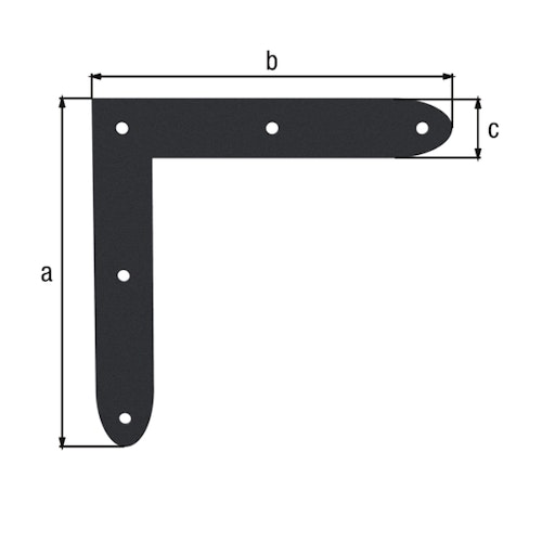 Alberts® Eckwinkel Ovado verz.,graphitgrau beschichtet 120 x 120 x 20 mm 