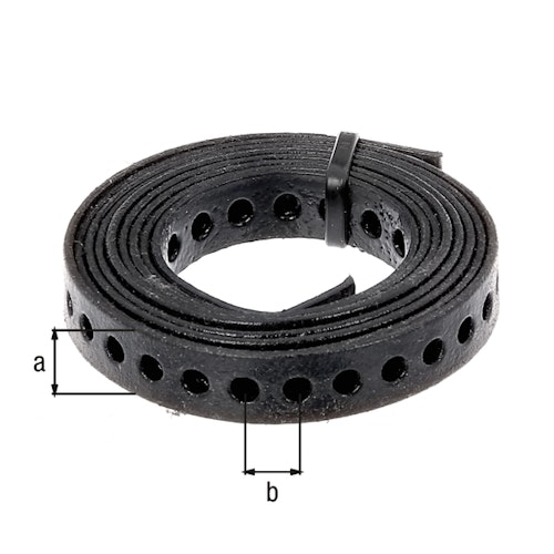 Alberts® Lochband schwarz kunststoffbeschichtet Breite 17 mm Länge 15 m