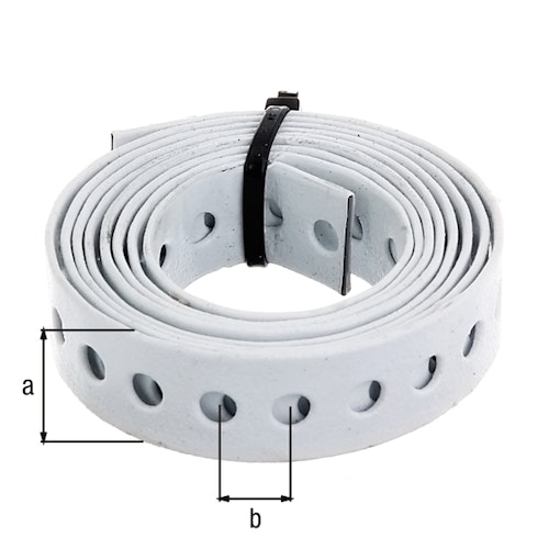 Alberts® Lochband weiß kunststoffbeschichtet Breite 17 mm Länge 1,5 m