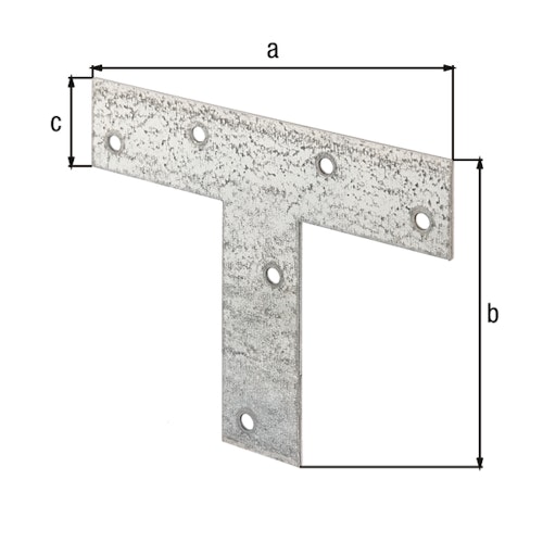 Flachverbinder T-Form verz. 140x110x30mm