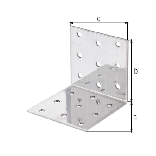 Alberts® Lochplattenwinkel Edelstahl  60x60x60 mm