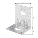 Vorschaubild Alberts® Schwerlast-Winkelverbinder m. zwei Sicken  50x77x64 mm