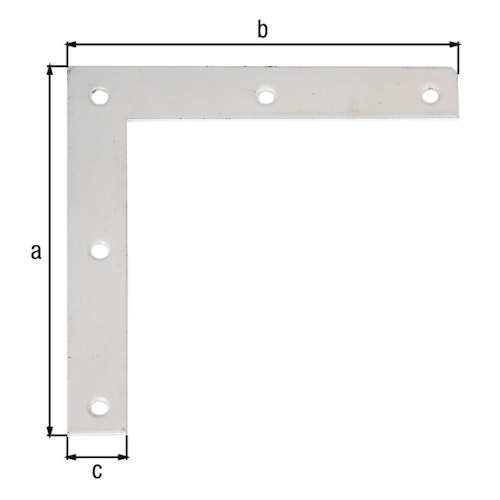 Alberts® Möbelwinkel weiß beschichtetHx 100x100x15mm