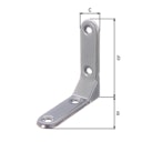 Vorschaubild Alberts® Zierwinkel geprägt aluminiumgrau kunststoffbeschichtet  75x75x20 mm