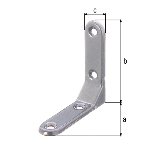 Alberts® Zierwinkel geprägt aluminiumgrau kunststoffbeschichtet  75x75x20 mm