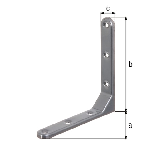 Alberts® Zierwinkel geprägt aluminiumgrau kunststoffbeschichtet  130x130x21 mm