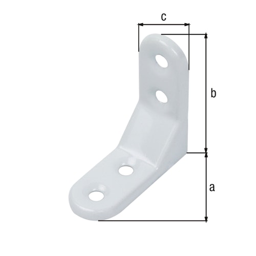 Alberts® Zierwinkel geprägt weiß kunststoffbeschichtet  50x50x20 mm
