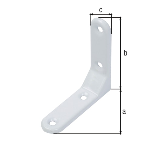 Alberts® Zierwinkel geprägt weiß kunststoffbeschichtet  75x75x20 mm
