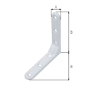 Vorschaubild Alberts® Zierwinkel geprägt weiß kunststoffbeschichtet  103x103x21 mm