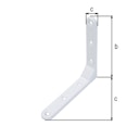Vorschaubild Alberts® Zierwinkel geprägt weiß kunststoffbeschichtet  130x130x21 mm