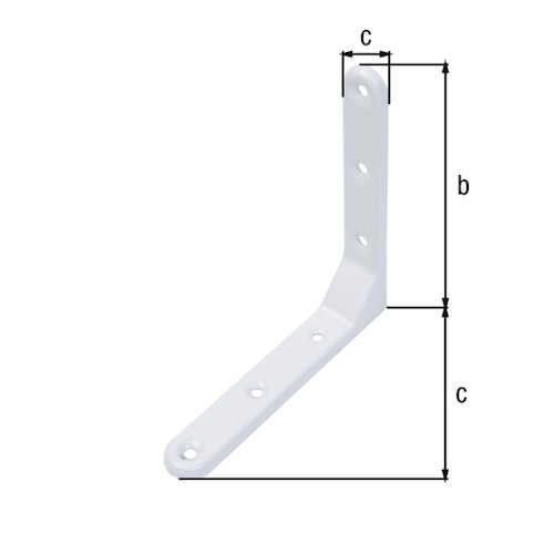 Alberts® Zierwinkel geprägt weiß kunststoffbeschichtet  130x130x21 mm