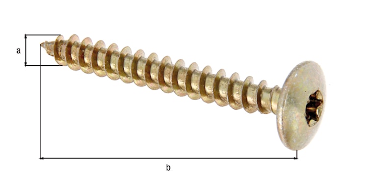 Alberts® Holzschraube Maxi-Fix gelb verzinkt SxL ⌀6x50 mm Box à 4 St. 