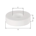 Vorschaubild Alberts® Distanzhülse,KST weiß,Außen ⌀20 mm,Höhe 5 mm,Innen ⌀8,5 mm,verpackt à 20 St. 