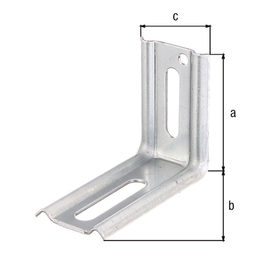 Alberts® Verstellwinkel 90° geprägt mit Langloch  50x70x30 mm