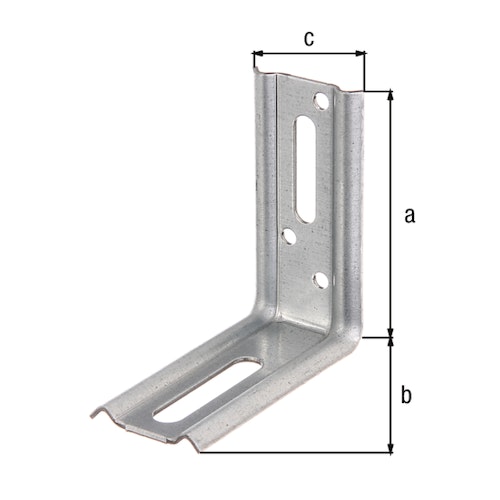 Alberts® Verstellwinkel 90° geprägt mit Langloch  70x70x30 mm