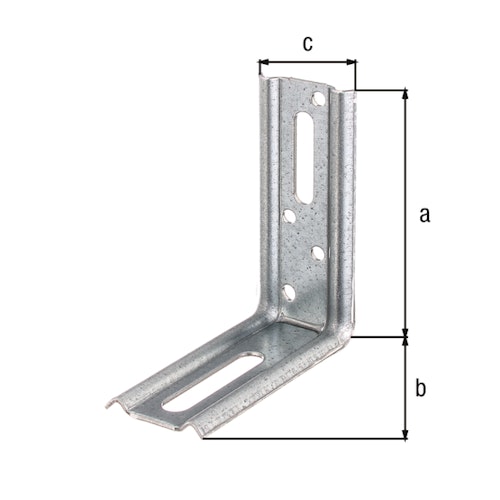 Alberts® Verstellwinkel 90° geprägt mit Langloch  80x70x30 mm