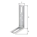 Vorschaubild Alberts® Verstellwinkel 90° geprägt mit Langloch  120x70x30 mm