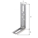 Vorschaubild Alberts® Verstellwinkel 90° geprägt mit Langloch  130x70x30 mm