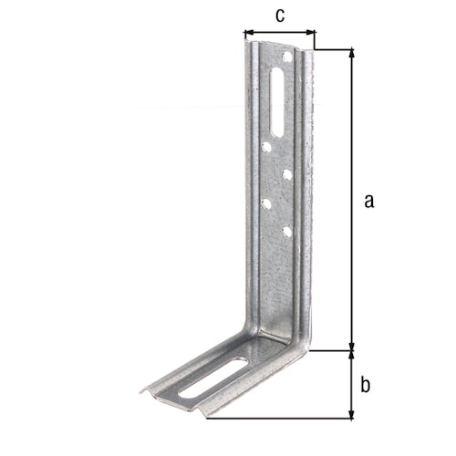 Alberts® Verstellwinkel 90° geprägt mit Langloch  130x70x30 mm