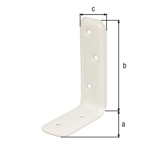 Alberts® Stützwinkel geprägt weiß beschichtet 80x120x40 mm