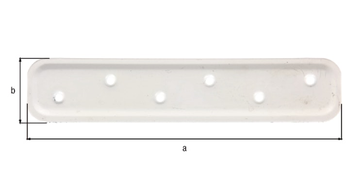 Alberts® Flachverbinder geprägt weiß beschichtet  180x40 mm