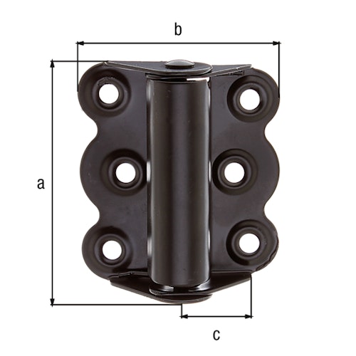Alberts® Scharnier selbstschließend schwarz beschichtet 70x65 mm Karte à 1 St.