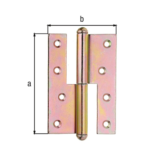 Alberts® Aushebescharnier  rechts 120x88 mm