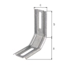 Vorschaubild Alberts® Verstellwinkel geprägt mit Langloch50/30/60/32 mm