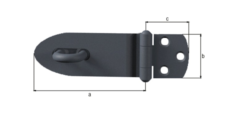 Alberts® Sicherheits-Überfalle Ovado verz.,graphitgrau beschichtet Länge 100 mm 