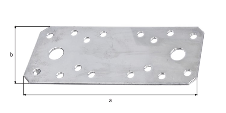 Flachverbinder rostfrei 133x55x2,0 mm