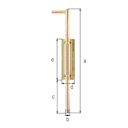Alberts® Bodenschieber,galv.gelb verz.,z.Anschweißen,Höhe 400mm