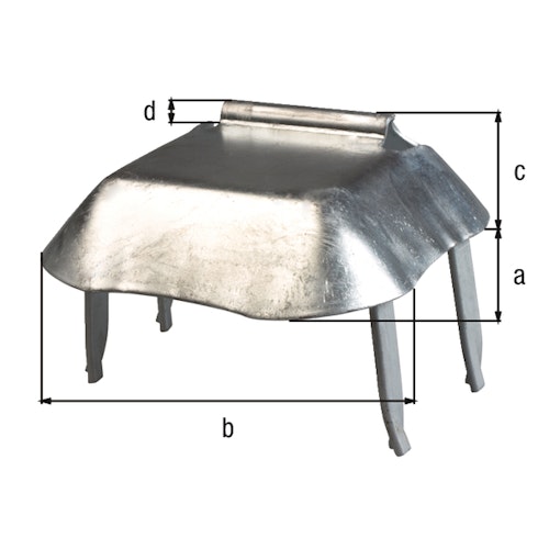 Alberts® Auflaufstütze,feuerverz.,z.Einbetonieren,Höhe 55mm 